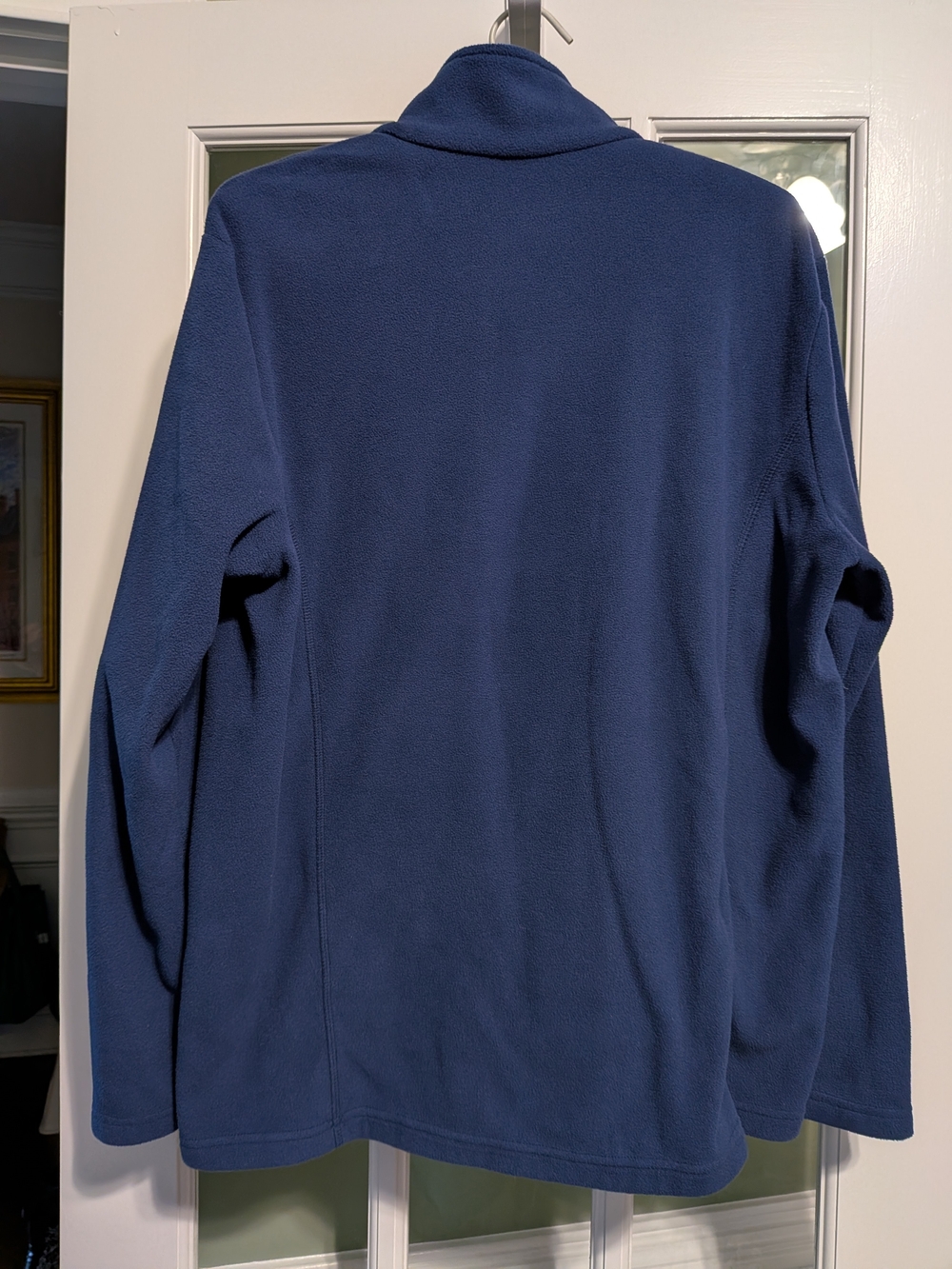 Lands End Womens Navy Quarter-Zip Fleece Pullover Jacket Size XL Blue Activewear - Picture 2 of 3
